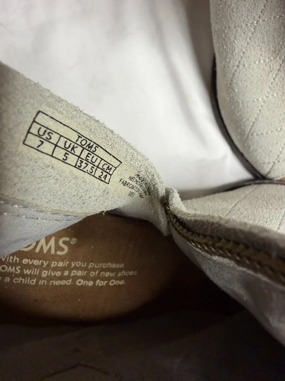 Toms Majorca Boots Peep Toe Suede Quilted Block Heel Gray 7 Women NWOT